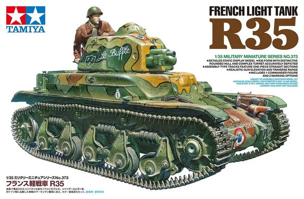 Tamiya 35373 1:35 Scale French Light Tank R35 Plastic Model Kit Display