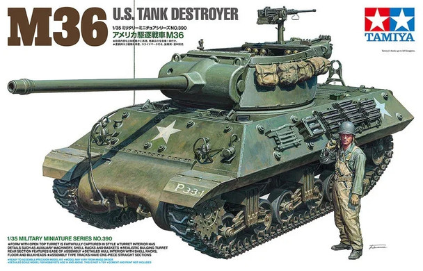 Tamiya 35390 1:35 Scale US Tank Destroyer M36 Plastic Model Kit Display