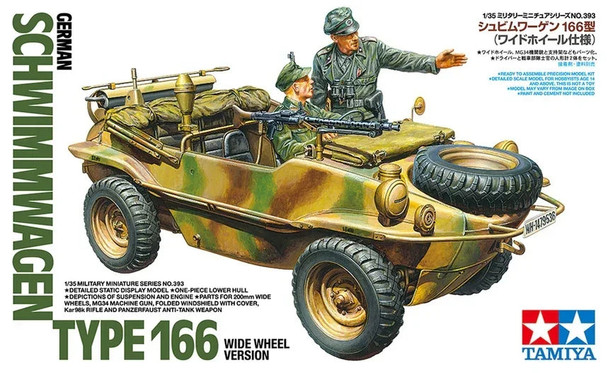 Tamiya 35393 1:35 Scale Schwimmwagen Type 166 Wide Wheel Version Plastic Model