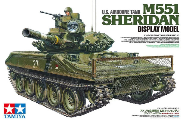 Tamiya 36213 1:16 Scale U.S. Airborne Tank M551 Sheridan Plastic Model Kit