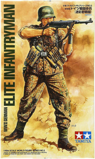 Tamiya 36303 1:16 Scale WWII German Infantryman Elite Plastic Model Figure Kit
