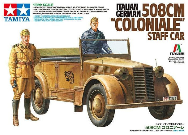 Tamiya 37014 1:35 Scale 508cm "Coloniale" Staff Car Italian/German Plastic Model
