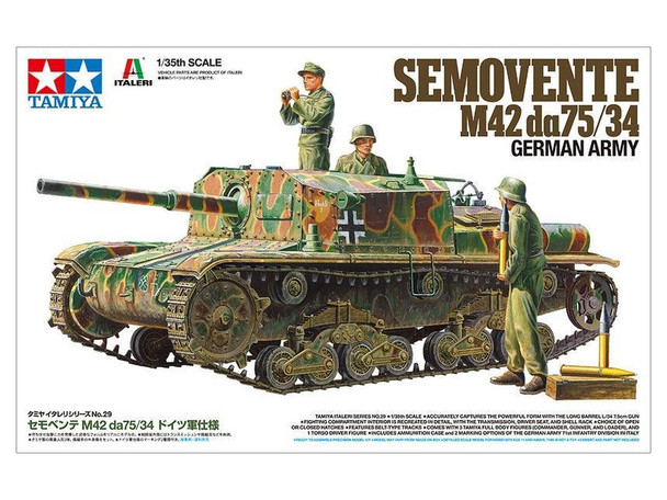 Tamiya 37029 1:35 Scale German Semovente M42 DA75/34 Plastic Model Kit
