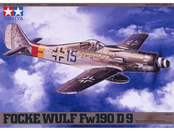 Tamiya 61041 1:48 Scale Focke Wulf Fw190 D 9 Plastic Model Kit