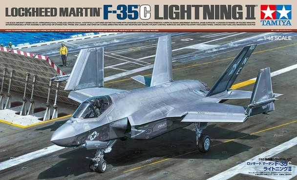 Tamiya 61127 1:48 Scale Lockheed Martin F 35C Lightning II Plastic Model Kit