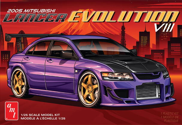 AMT 1552 1:25 2005 Mitsubishi Lancer Evolution VIII Plastic Model Kit Hobby