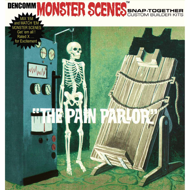 Atlantis D635 1:13 Monster Scenes The Pain Parlor Snap Together Model Kit