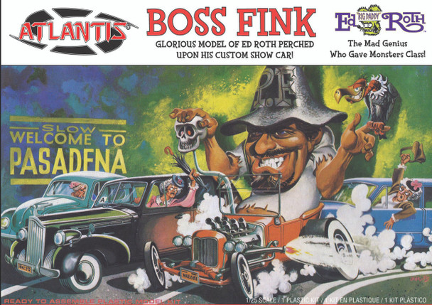 Atlantis H1271 1:25 Ed Roth Boss Fink Show Rod Plastic Model Kit with Figure