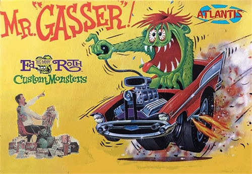 Atlantis H1301 1:32 Ed Roth Mr. Gasser Hot Rod Plastic Model Kit with Figure