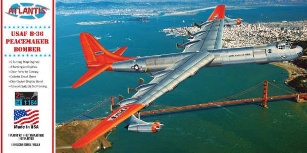 Atlantis H205 1:184 Convair B-36 Peacemaker USAF Bomber with Swivel Stand Kit