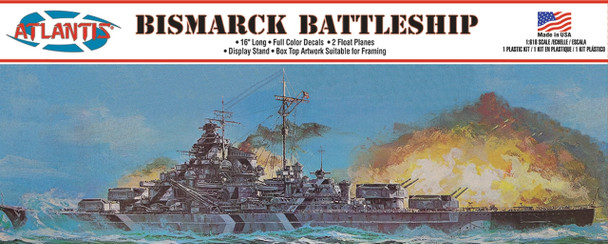 Atlantis M3008 1:618 German Bismarck-Class Battleship Plastic Model Kit