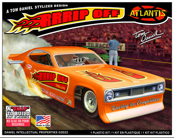 Atlantis M8277 1:32 Tom Daniel RRRip Off Funny Car Snap Plastic Model Kit