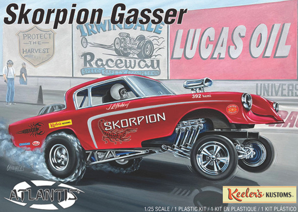Atlantis 13102 1:25 Keelers Kustoms Skorpion Gasser Gasser Plastic Model Kit