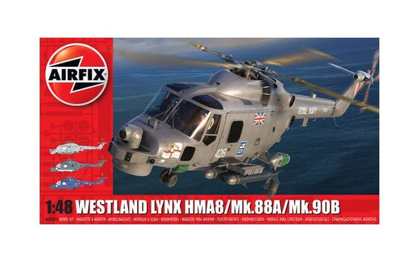 Airfix A10107A 1:48 Westland Lynx Military Helicopter Plastic Model Kit
