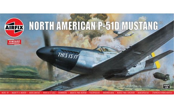 Airfix A14001V 1:24 North American P-51D Mustang Fighter Plastic Model Kit