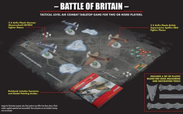 Airfix A1500 1:72 Blood Red Skies WWII Air Combat Game Set Plastic Model Kit