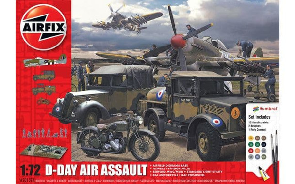 Airfix A50157A D-Day Air Assault Gift Set Plastic Model Kit Hobby Collectible
