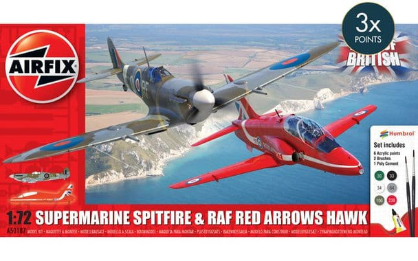 Airfix A50187 1:72 Best of British Spitfire and Hurricane Set Plastic Model Kit