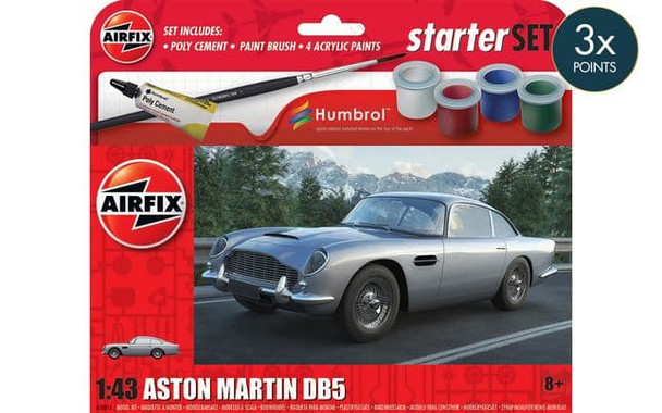 Airfix A55011 1:43 Aston Martin DBR1 Sports Car Starter Set Plastic Model Kit