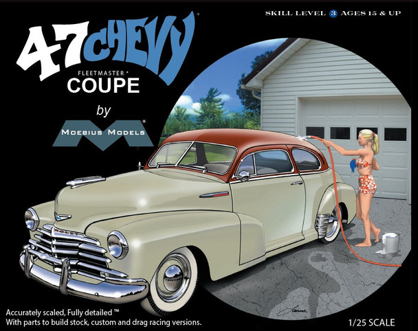 Moebius 2302 1:25 1947 Chevy Fleetmaster Coupe Plastic Model Kit Hobby