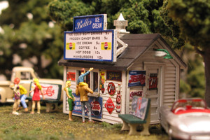 Monroe Models 2209 HO Scale Belle's Ice Cream Stand Model Railroad Building Kit