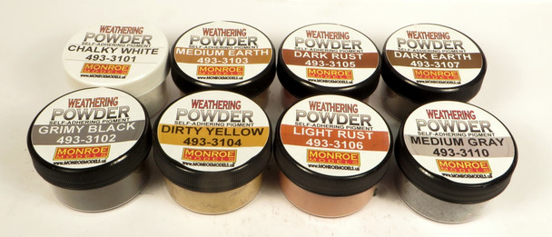 Monroe Models 3100 AIM Colored Weathering Powder Assortment 8-Pack 1 oz Each Set