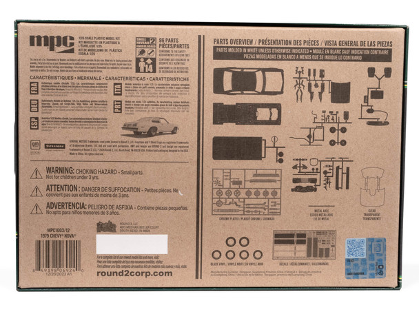 MPC 1003 1:25 1979 Chevy Nova Plastic Model Kit Hobby Collectible Scale Model