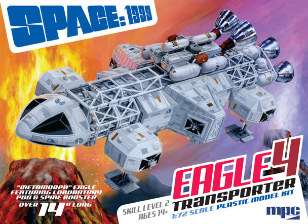 MPC 979 1:72 14" Space:1999 Eagle 4 featuring Lab Pod & Spine Booster Plastic Mo