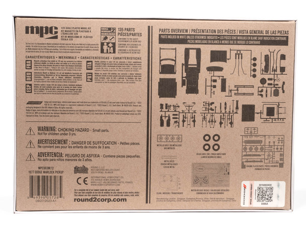 MPC 983 1:25 1977 Dodge Warlock Pickup Plastic Model Kit Hobby Collectible
