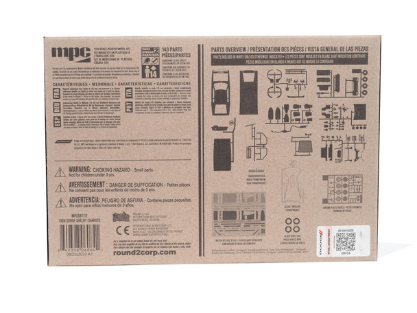 MPC 987 1:25 1986 Dodge Shelby Charger Plastic Model Kit Hobby Collectible