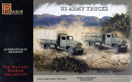 Pegasus 7651 1:72 US Army Trucks WWII Plastic Model Military Vehicle Kit Set