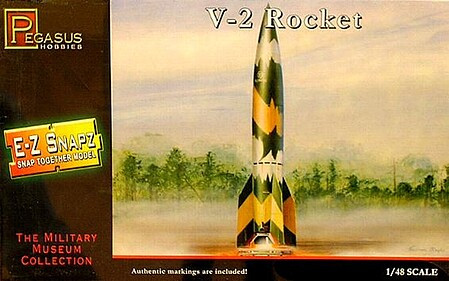 Pegasus 8416 1:48 German V2 V-2 Rocket WWII Plastic Model Military Kit Set
