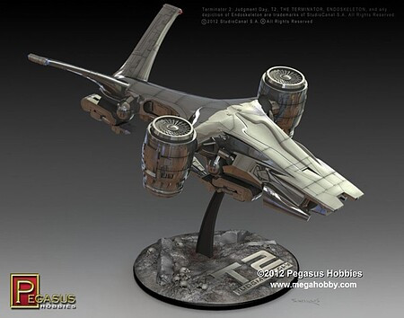 Pegasus 9016 1:32 Terminator 2 Aerial Hunter Killer Machine Plastic Model Kit