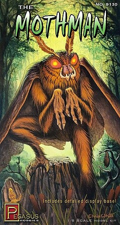 Pegasus 9130 1:8 Mothman Cryptid Creature Plastic Model Figure Kit Collectible