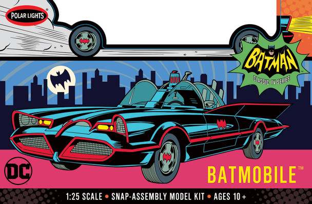 Polar Lights 1007 1:25 1966 TV Batmobile Snap Plastic Model Kit Collectible