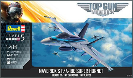 Revell 855871 1:48 F/A-18E Super Hornet Maverick Top Gun Plastic Model Kit