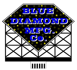 Miller Engineering 8581 HO/O Scale Blue Diamond Animated Neon Billboard