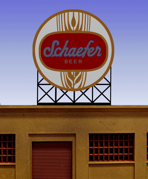 Miller Engineering 881301 O/HO Scale Schaefer Beer Billboard Lighted Sign Kit