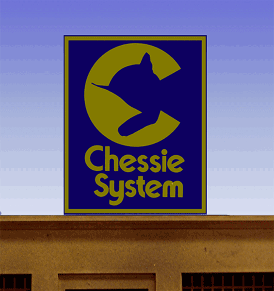 Miller Engineering 882751 HO/O Scale Chessie System Billboard Lighted Sign Kit