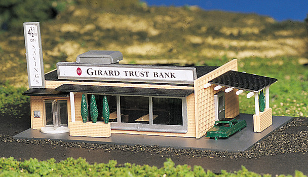 Bachmann 45804 N Scale Built-Up Drive-In Bank Building Assembled Structure
