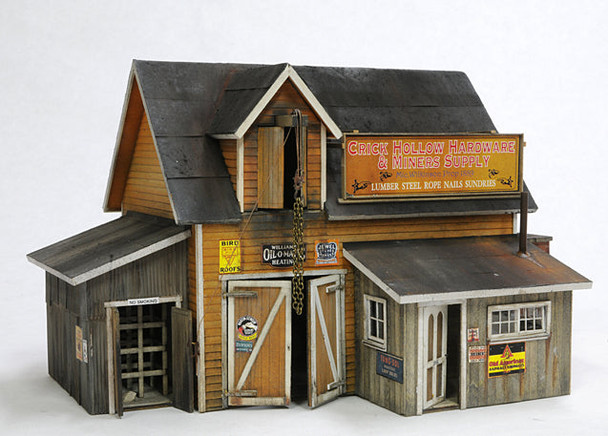 Banta Model Works 6127 O Scale Crick Hollow Hardware Laser-Cut Wood Building Kit