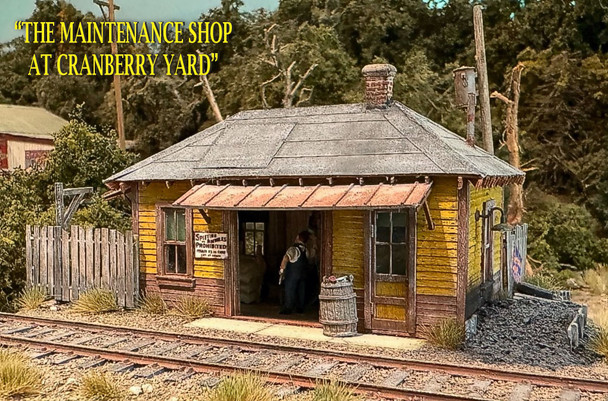 Bar Mills 0342 HO Scale Maintenance Shop at Cranberry Yard Laser-Cut Wood Kit