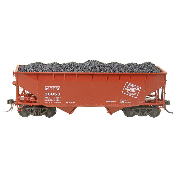 Kadee 7528 HO Scale Milwaukee Road 50-Ton AAR Standard 2-Bay Open Hopper #96053