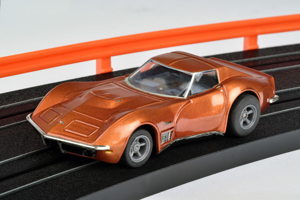 AFX 22047 HO 1970 Chevy Corvette LT1 Orange Metallic Mega G+ 1/64 Slot Car