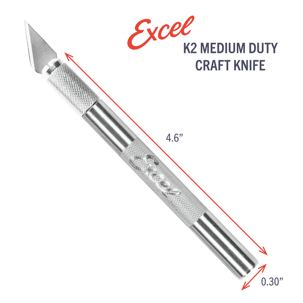 Excel Blades 19002 K2 Medium Duty Aluminum Knife 5 Additional Assorted Blades