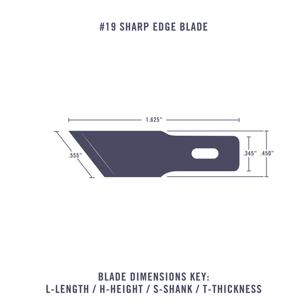 Excel Blades 20019 #19 Sharp Edge Blade 5 pcs. Hobby Craft Tool for Modeling