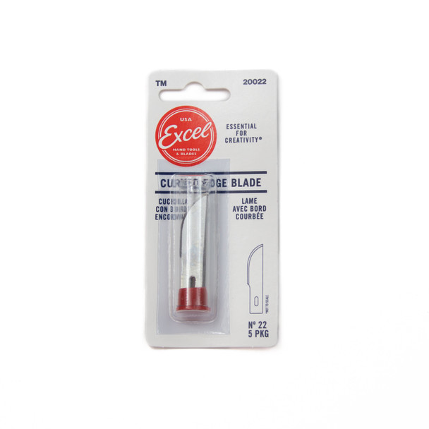 Excel Blades 20022 #22 Curved Edge Blade 5 pcs. Hobby Craft Tool for Modeling