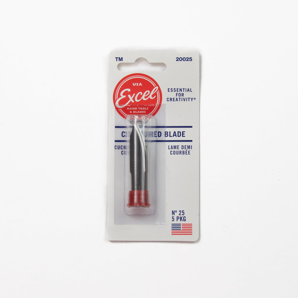 Excel Blades 20025 #25 Curved Contoured Blades 5 pcs. Hobby Craft Tool