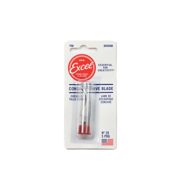 Excel Blades 20028 #28 Concave Carving Blades 5 pcs. Hobby Craft Tool Precision