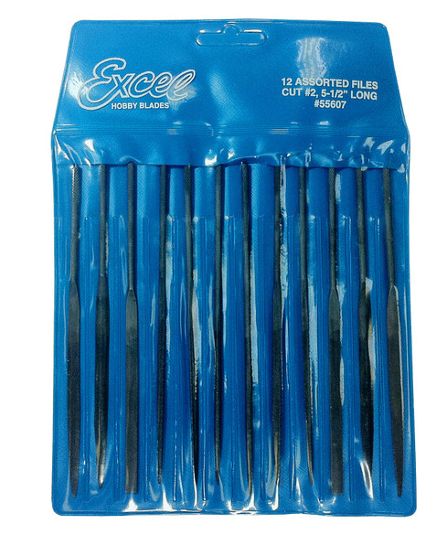 Excel Blades 55607 12 Piece Assorted Needle File Set Hobby Craft Tool Precision